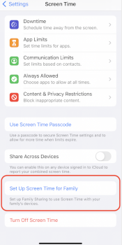 How to set up Screen Time for Family.